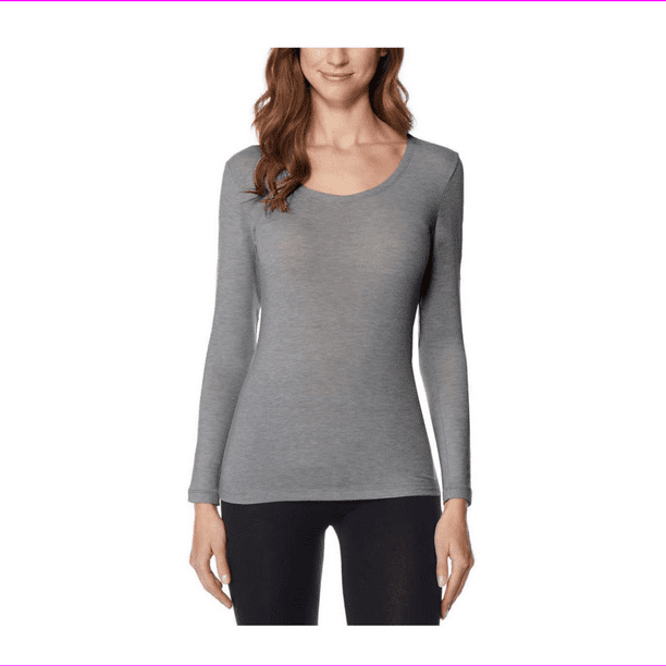 32 DEGREES 32Degrees Womens Cozy Heat Scoop Neck Thermal Top 